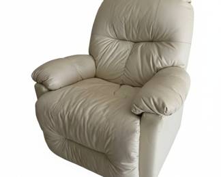 Cream Leather Recliner