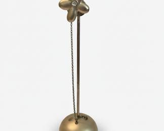 Silver-Tone Flower Clip Photo/Card Holder