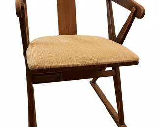 Mid-Century Modern Bentwood Armchair with Upholstered Seat