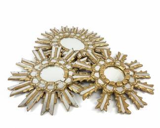 Sunburst Mirrors - set of 3