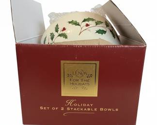 Lenox "For the Holidays" Set of 2 Stackable Bowls