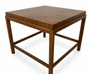 Mid-Century Modern Parquet Top End Table