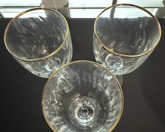 Gold Rimmed Water Goblets