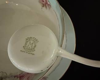Noritake Hand Painted Rose Pattern Soup Tureen with Ladle and Underplate