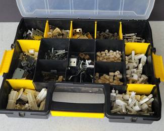Assorted Hardware and Fasteners Organizer Box