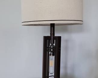 Industrial Style Table Lamp with USB Port and Edison Bulb