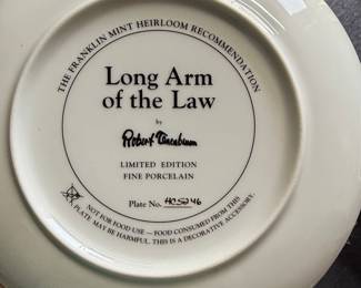 John Wayne "Long Arm of the Law" Collector's Plate by Robert Tanenbaum