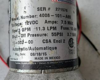 Shurflo 4008-101-A65 12VDC Water Pump