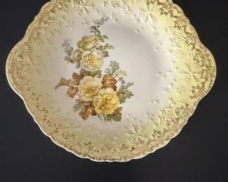 Leigh Ware by Leigh Potters "Rose of Sharon Yellow" Platter