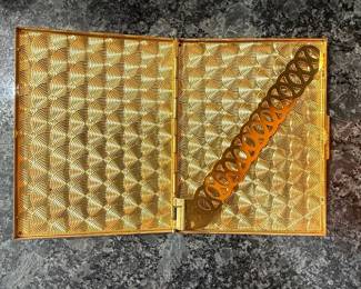 Vintage Gold-Tone Evans Compact Case