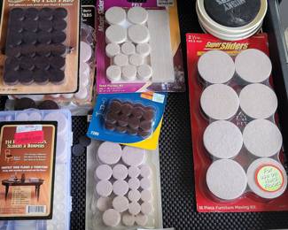 Assorted Furniture Felt Pads, Sliders, and Bumpers
