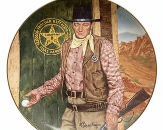 John Wayne "Long Arm of the Law" Collector's Plate by Robert Tanenbaum
