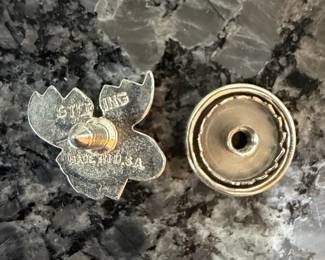 Sterling Silver Moose Head Pin