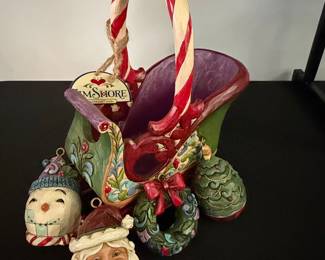 Jim Shore Heartwood Creek "Jingle All The Way" Sleigh with Snowman and Ornaments