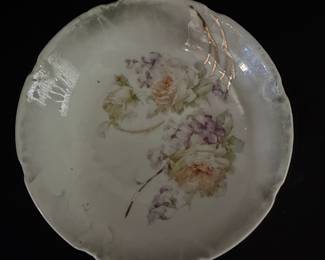 Leuchtenburg Germany Floral Hand-Painted Plate