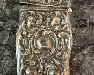 Victorian Sterling Silver Repoussé Vesta Case