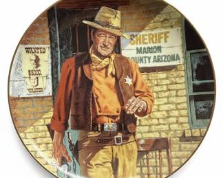 John Wayne, American Legend Decorative Plate by Robert Tanenbaum