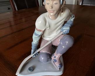 Lladro "Hockey Player" Figurine