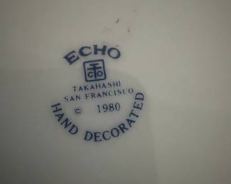 Echo Takahashi San Francisco Hand Decorated Plate