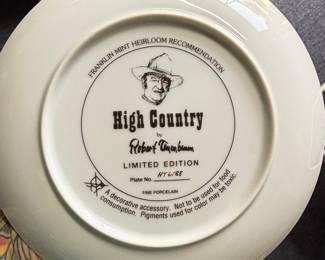 John Wayne "High Country" Limited Edition Collector Plate