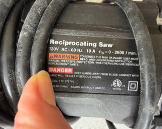 Craftsman Reciprocating Saw with Tool Bag