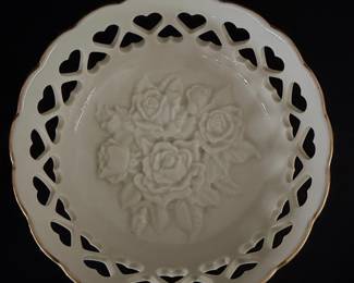 Lenox "Heart Compote" Hand Decorated with 24k Gold