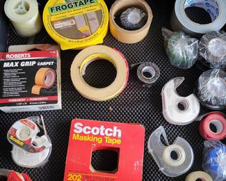 Assorted Tapes including FrogTape, Roberts, and Scotch