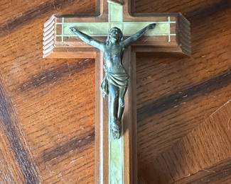 Vintage Sick Call / Last Rites Crucifix with Hidden Reliquary