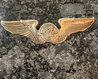 WWII US Army Air Force Navigator Wings Pin Sterling Silver