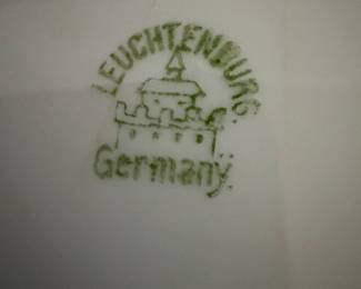 Leuchtenburg Germany Floral Hand-Painted Plate