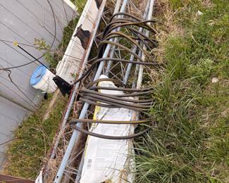 Galvanized Steel Tower Section with Hose and Fertilizer Bag