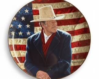 John Wayne "Cowboy Legend" Collector Plate by Robert Tanenbaum
