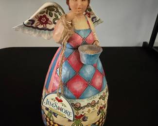 Jim Shore Heartwood Creek Angel with Bucket Figurine