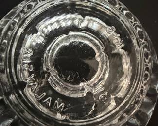 Pressed Glass Candlestick Holders (Pair)