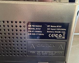 AM/FM Stereo High Sensitivity Radio with Bluetooth