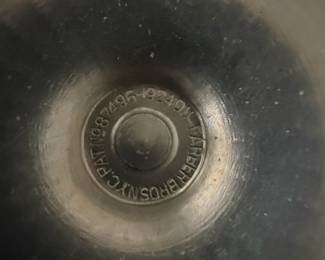 Farber Bros. Krome Kraft Art Deco Amber Glass Cocktail Shaker and Goblets Set