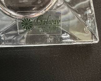 Galway Irish Crystal "Shamrock" Candlestick Holders (Pair)