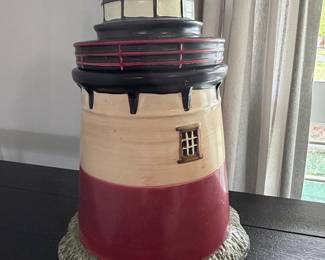 Sakura David Carter Brown Lighthouse Cookie Jar