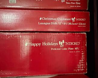 Spode "Christmas Tree" Pattern China and Glassware Set