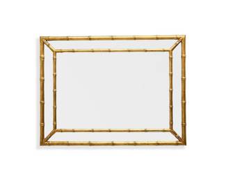Large Vintage Carvers' Guild Faux Bamboo Gilt Mirror