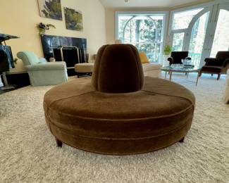Brown Mohair "Sociable" Sofa