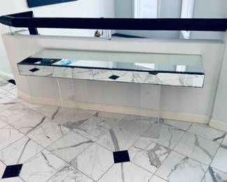 Mirrored Console Table on Acrylic base