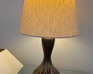 MidCentury Drip Glaze Ceramic Table Lamp