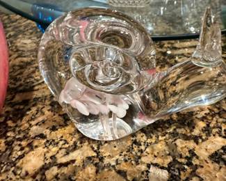 Steuben Glass Snail Figurine