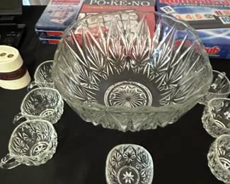 Williamsport Crystal Punch Bowl Set