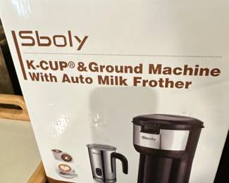 Sboly KCUP  Ground Coffee Machine with Auto Milk Frother Model SYCM