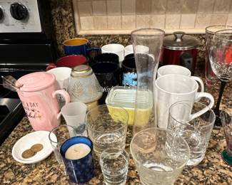 Assorted Kitchenware and Glassware Lot