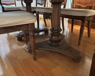Vintage Drexel Heritage Dining Table and Six Cane Back Chairs second image
