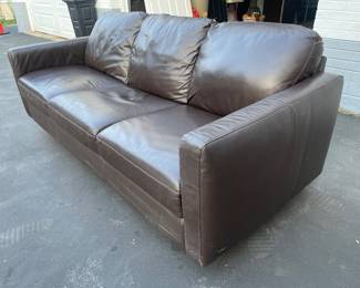 Brown Leather Sofa $200