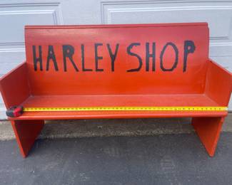 Harley Custom Painted Church Bench $300
